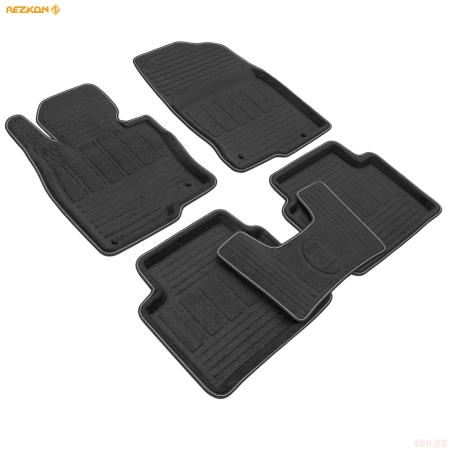 Коврики салона Rezkon 3D текстильные для Mazda CX-5 (2017-2025) № 4023020200