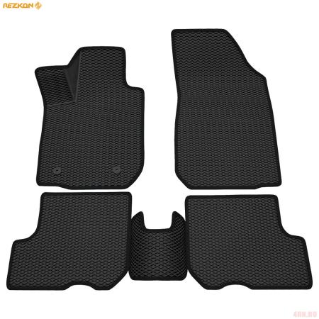 Коврики салона 3D EVA Ромб резиновые для Renault Sandero (2018-2022) с черным кантом № 9229025301