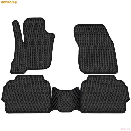 Коврики салона Rezkon EVA резиновые для Ford Mondeo (2015-2022) с черным кантом № 9016025201