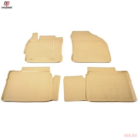 Коврики салона Norplast бежевые для Toyota Corolla E160 (2013-2018) № NPA11-C88-150-B