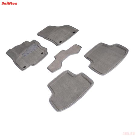 Коврики салона 3D текстильные для Skoda Karoq (2018-2025) серые № 94879