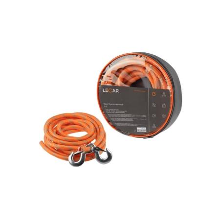 Трос буксировочный канатный 2 крюка LECAR, 5 т. артикул LECAR000110806