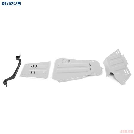 Комплект защиты картера, КПП и раздаточной коробки для Lada (ВАЗ) Нива 4x4 (1993-2020) № K333.6040.1