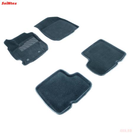 Коврики салона 3D текстильные для Renault Duster (2015-2020) серые № 97682