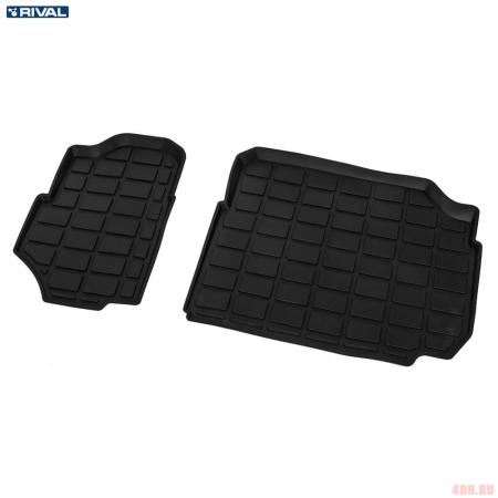 Коврики салона Rival литьевые для Skoda Kodiaq 3-й ряд (2017-2024) № 65105002