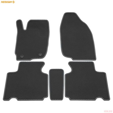 Коврики салона EVA резиновые для Toyota RAV4 (2013-2018) с серым кантом № 9034035202