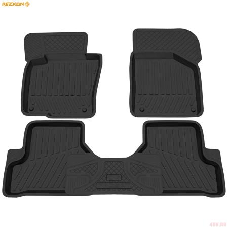 Коврики салона Rezkon резиновые для Volkswagen Passat B6 (2005-2010) № 1035015100