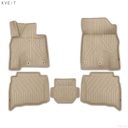 Коврики салона 3D для Lexus LX (2015-2021) 5 шт. бежевые № KZNG3L002Kb2
