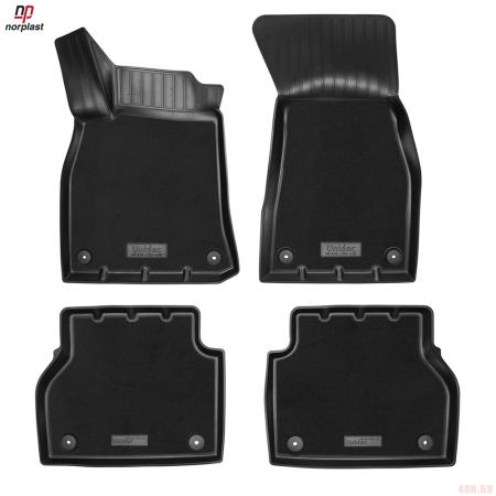 Коврики салона комбинированные для Audi A6 (2018-2025) № NPA10-C05-410-CM
