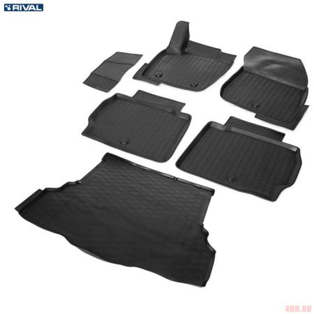 Комплект ковриков салона и багажника для Ford Mondeo седан (2015-2022) № K11802002-1