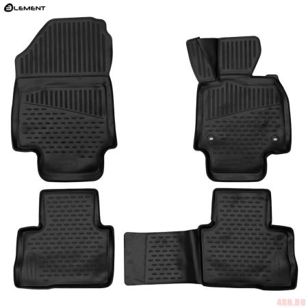 Коврики 3D салона для Toyota RAV4 правый руль (2019-2025) № ELEMENT3DA0N030210k