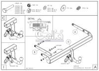 Фаркоп Galia для Audi Q5 (2017-2024) съемное крепление шара № A050C