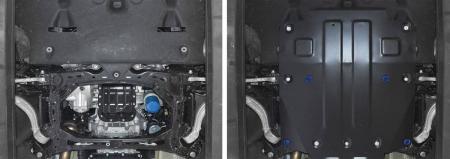 Защита двигателя для Kia Stinger 4WD (2018-2023) № 111.2841.1