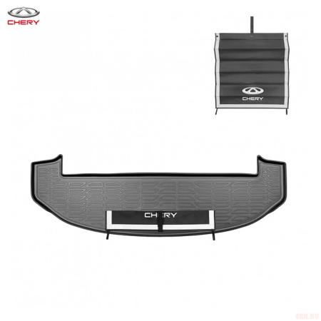 Коврик багажника оригинальный с защитным фартуком для Chery Tiggo 8 Pro (2021-2025) при разложенном 3-м ряде № NPPA011CCY04