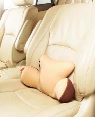 Подушка для поддержки поясницы (серия Embrace) коричнево/бежевая латекс артикул FR 3128-76