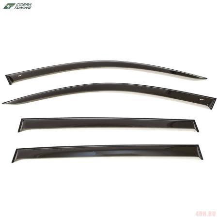 Дефлекторы боковых окон для Volkswagen Tiguan (2008-2016) широкие № VE21808