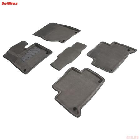 Коврики салона 3D текстильные для Audi Q7 (2015-2025) серые № 88033