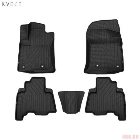 Коврики в салон 3D Kvest для Toyota Land Cruiser Prado 150 (2013-2025) 5 шт. № KVESTTYT00002Kg