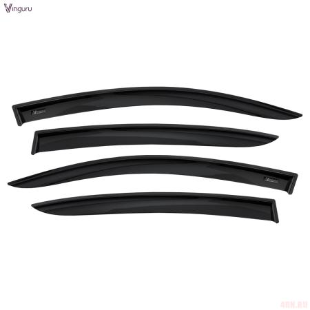 Дефлекторы боковых окон Vinguru для Kia Rio седан (2017-2023) № AFV88917