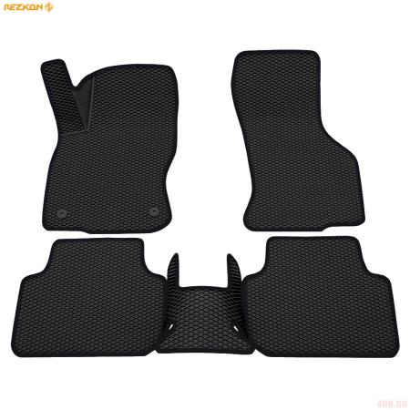 Коврики салона EVA резиновые для Skoda Octavia A8 (2020-2025) с черным кантом № 9030010401