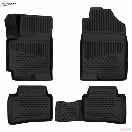 Коврики в салон 3D Format для Hyundai Solaris (2017-2022) № FORMAT.3D2065210