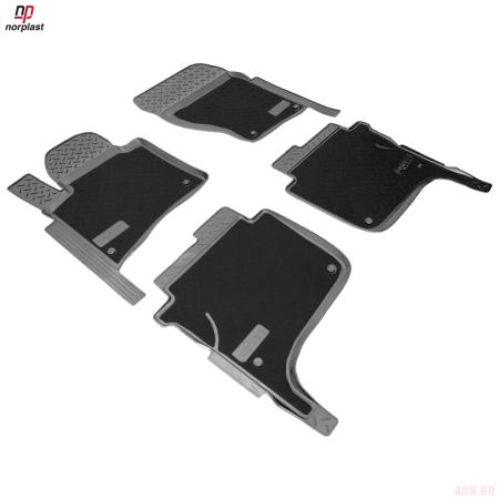 Коврики салона комбинированные для Volkswagen Touareg (2010-2018) № NPL-Po-95-57-CM