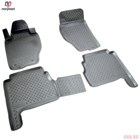 Коврики салона Norplast для Kia Sorento JS (2002-2009) серые № NPL-Po-43-65-G