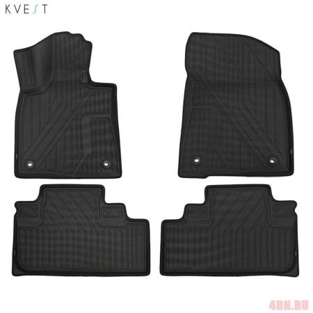 Коврики в салон 3D Kvest для Lexus RX (2015-2022) серые № KVESTLEX00001Kg