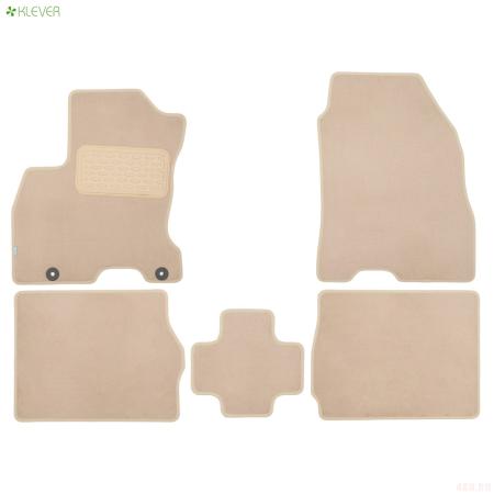 Коврики салона текстильные Premium для Evolute i-Pro (2022-2025) 5 шт. бежевые № KLEVER0412100122110kh