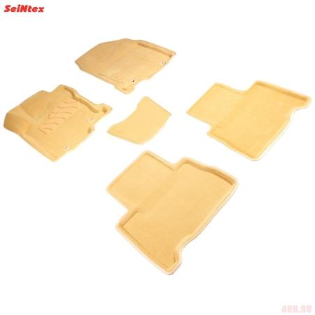 Коврики салона 3D текстильные для Lexus NX (2014-2021) бежевые № 88029