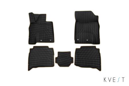 Коврики в салон 3D Kvest для Toyota Land Cruiser 200 (2015-2021) № KVESTTYT00001K2