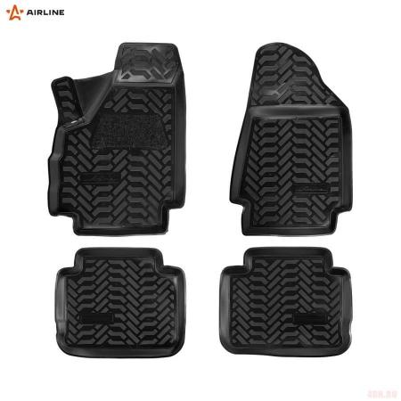 Коврики салона (3D с подпятником)для Lada (ВАЗ) Нива 3дв. 4x4 с высоким бортом № ACM-PS-14