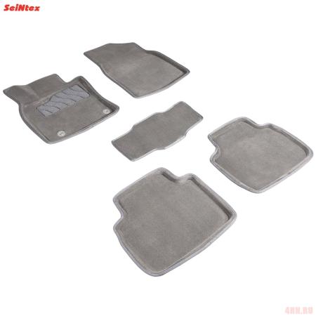 Коврики салона 3D текстильные для Toyota Camry (2018-2024) серые № 89372