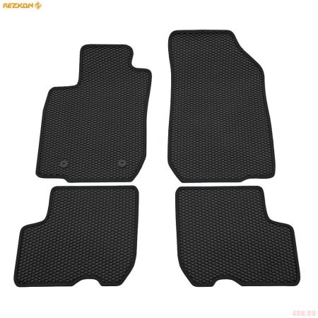 Коврики салона Rezkon EVA резиновые для Lada (ВАЗ) Largus (2012-2025) 5 мест, с черным кантом № 9039020101