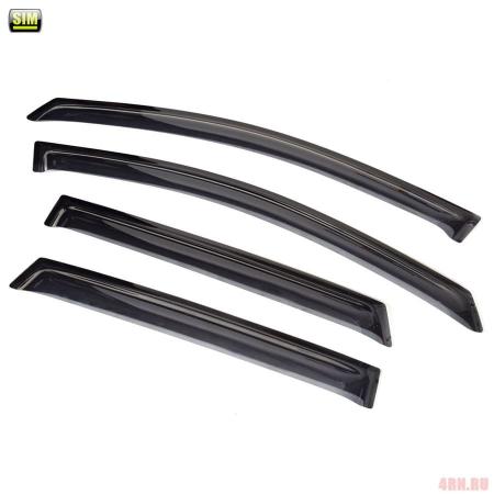 Дефлекторы боковых окон SIM для Volkswagen Polo хэтчбек (2009-2017) № SVOPOLH0932