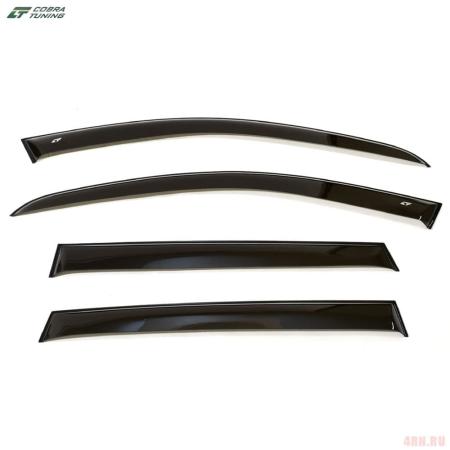 Дефлекторы боковых окон для Nissan Terrano (2014-2022) широкие № NE14514