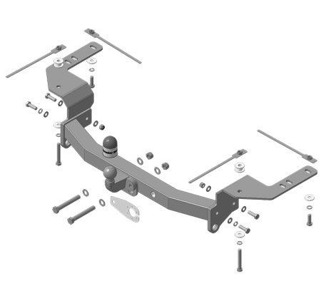 Фаркоп Motodor усиленный для Toyota Land Cruiser 200 (2007-2021) № 92502-F