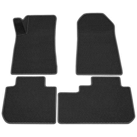 Коврики салона 3D Eva ромб резиновые для Haval F7 (2019-2024) с серым кантом № 9257010102