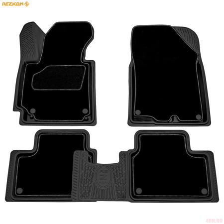 Коврики салона Rezkon Transformer резиновые для Kia Ceed (2012-2018) № 3021005200