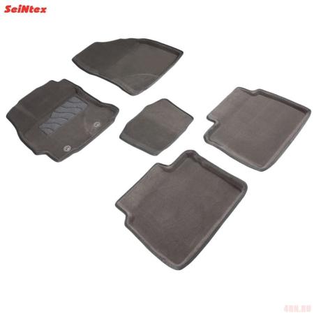 Коврики салона 3D текстильные для Toyota Corolla (2013-2018) серые № 85790