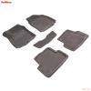 Коврики салона 3D текстильные для Chevrolet Aveo (2011-2015) серые № 86841