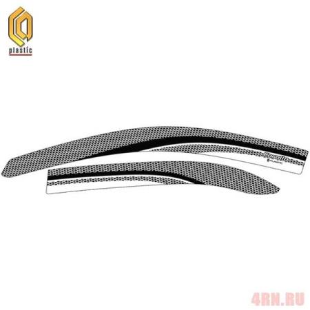 Дефлекторы окон серия "Art" графит для Toyota Corolla седан (2004-2006) № 2010031604427