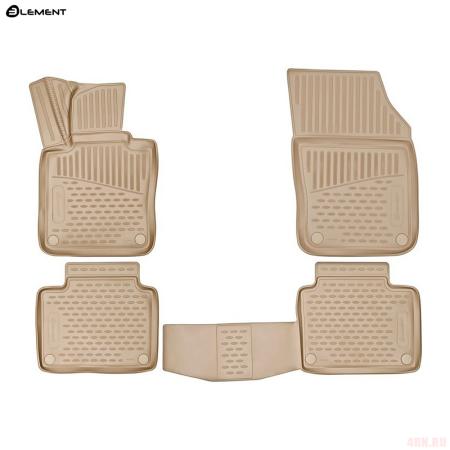 Коврики салона 3D для Volvo V90 (2016-2025) Station wagon, (Европа) бежевые № ELEMENT3D5018212k