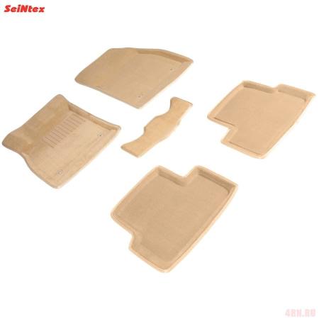 Коврики салона 3D текстильные для Opel Astra J (2010-2015) бежевые № 84135