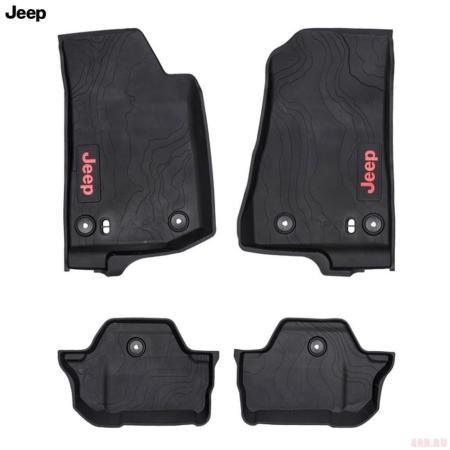 Коврики салона оригинальные для Jeep Wrangler (2018-2025) № 82215202AD