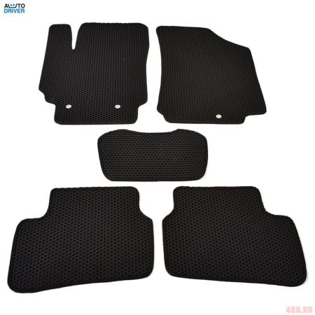 Коврики салона резиновые EVA для Hyundai Creta (2016-2020) соты с черным кантом № EVAS.0243.01