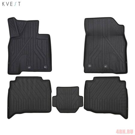 Коврики в салон 3D Kvest серые для Lexus LX (2015-2021) № KVESTLEX00002Kb2