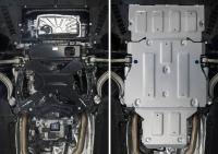 Защита двигателя, КПП и раздаточной коробки для Audi A7 (2018-2025) 3 части № K333.0343.1