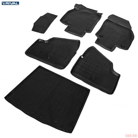 Комплект ковриков салона и багажника для Opel Astra H универсал (2004-2012) № K14202005-1