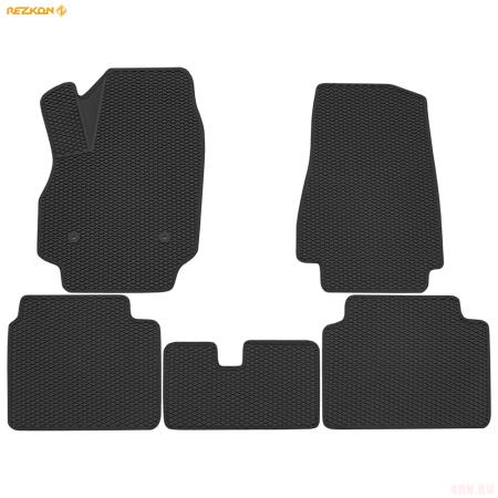 Коврики салона 3D EVA Ромб резиновые для Lada (ВАЗ) Niva Legend (2021-2025) (с кнопкой) с черным кантом № 9239035551